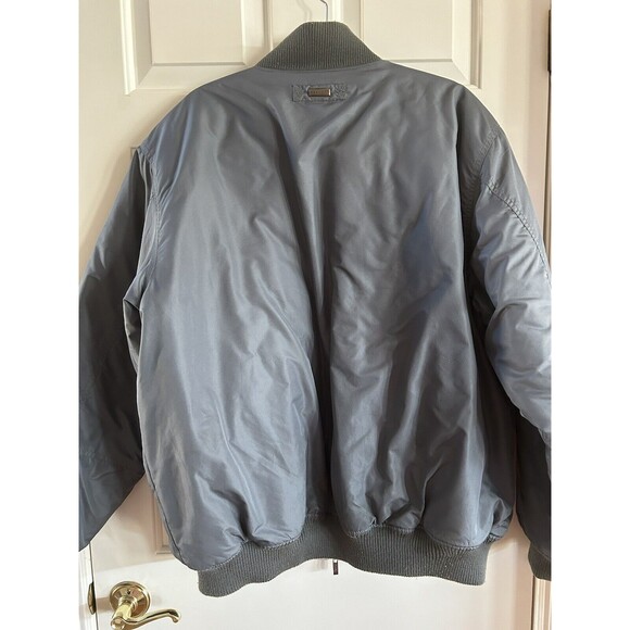 Sean John Jacket Men’s XL Gray/ Light Gray Bomber Reversible Qui…Vintage - Picture 6 of 12